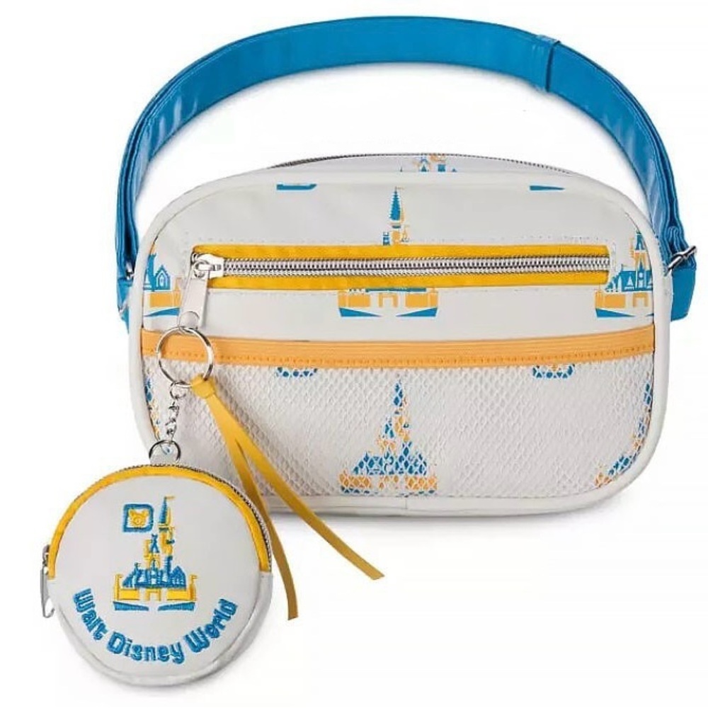 Walt Disney World Parks Cinderella Castle Mickey Fanny Pack Belt Bag Coin Purse